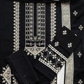 Black Embroidered Pakistani Women's Kurta Set with Dupatta